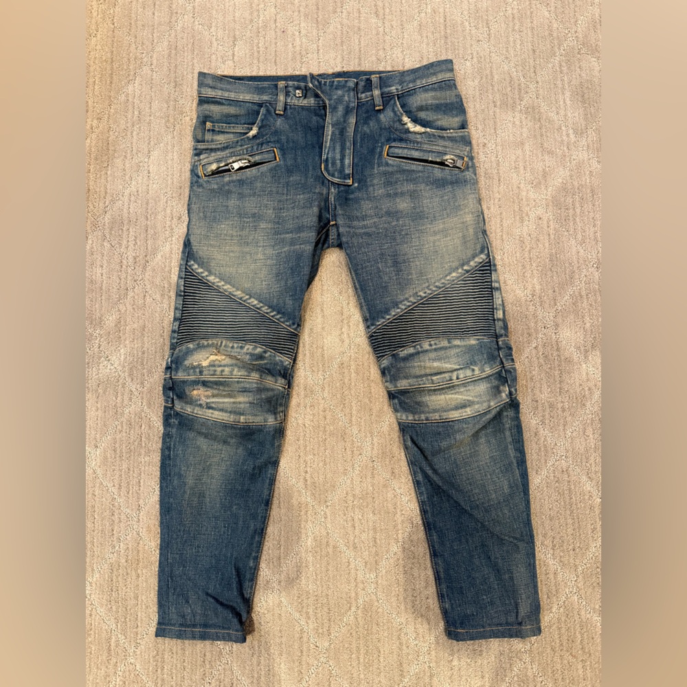 Balmain Biker Stretch Jeans